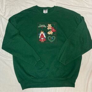 Vintage Country Heartland Grandmacore Sweatshirt Size XL Green